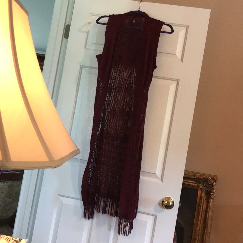 Crochet Maroon vest